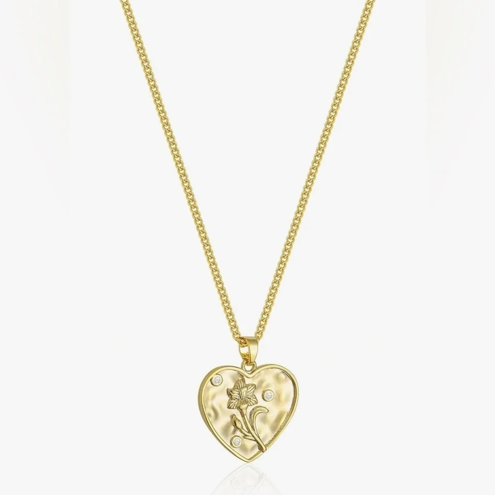 14K GOLD PLATED BIRTHDAY FLOWER NECKLACE- MAY